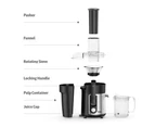 TODO 800W Stainless Steel Juicer Healthy Electric Juice Extractor 1L Jug