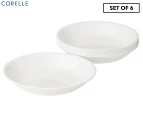 Set of 6 Corelle 591mL Livingware Vitrelle Pasta Bowls - Winter Frost White