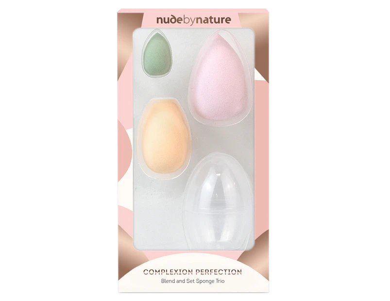 Nude by Nature Complexion Perfection Blend & Set Sponge Trio