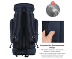 60L+10L Camping Hiking Backpack Sports Outdoor Travel Backpacks Dark Blue
