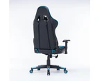 Gaming Chair Ergonomic Racing chair 165o Reclining Gaming Seat 3D Armrest Footrest Purple Black