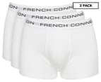 French Connection Men’s Cotton Trunks 3-Pack - Bright White 1
