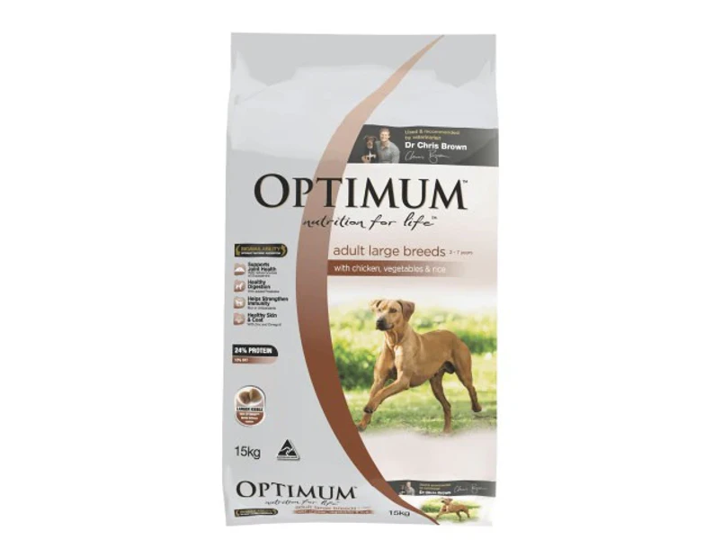 Optimum Adult Large Breed Chicken, Rice and Vegetables 15kg