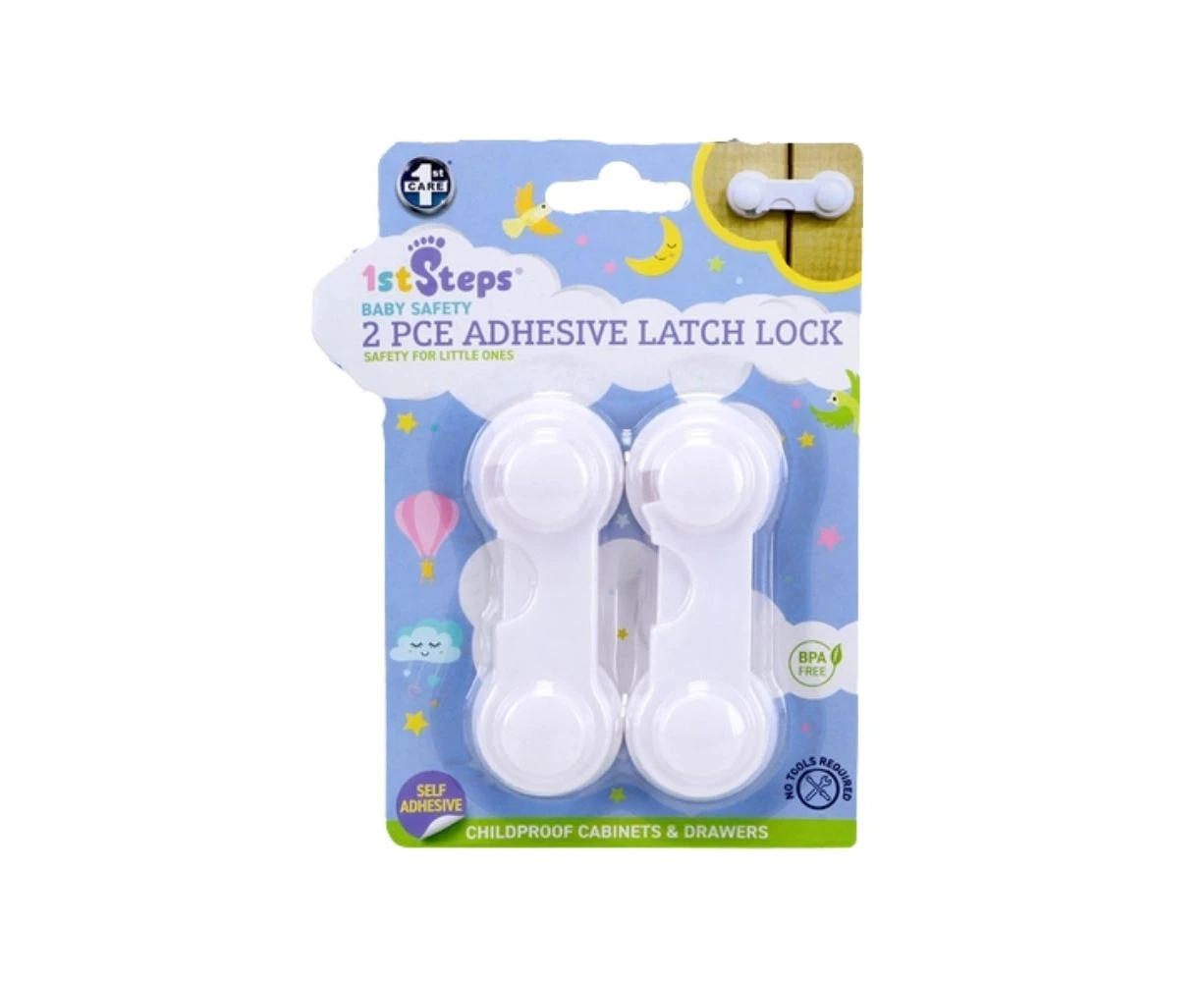 1st Steps Baby Safety 2 Piece Adhesive Latch Lock