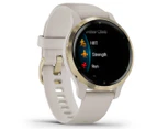 Garmin Venu 2S 40mm Silicone Smart Watch - Light Sand/Light Gold