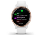 Garmin Venu 2S 40mm Silicone Smart Watch - White/Rose Gold