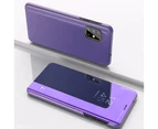Smart Mirror Leather Stand Case Cover Samsung Galaxy S20+ Ultra - Purple