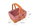 Picnic Basket Wicker Baskets Outdoor Deluxe Gift Storage Person Storage Carry