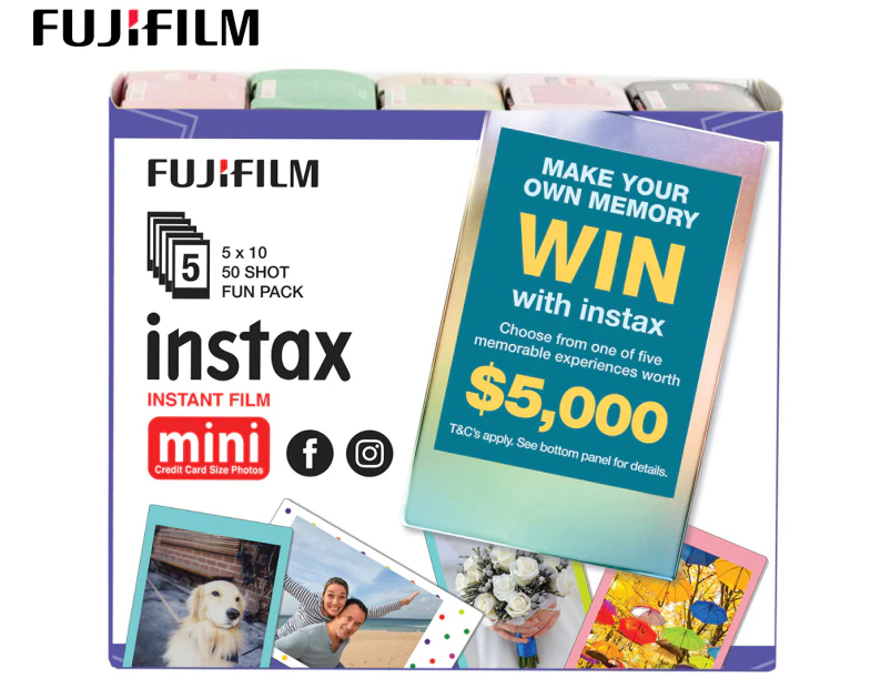 FujiFilm Instax Mini Novelty Instant Film 50pk