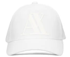 Armani Exchange Rubber Logo Baseball Hat - Bianco