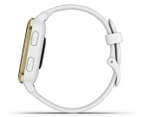 Garmin Venu Sq 40mm Silicone Smart Watch - White/Light Gold
