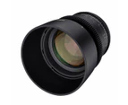 SAMYANG 85mm T/1.5 MK2 VDSLR Cine Sony FE Full Frame Lens - Black