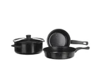 3Pcs Set Non-stick Cookware Frying Pan Soup Pot For Kitchen Cooking Tool