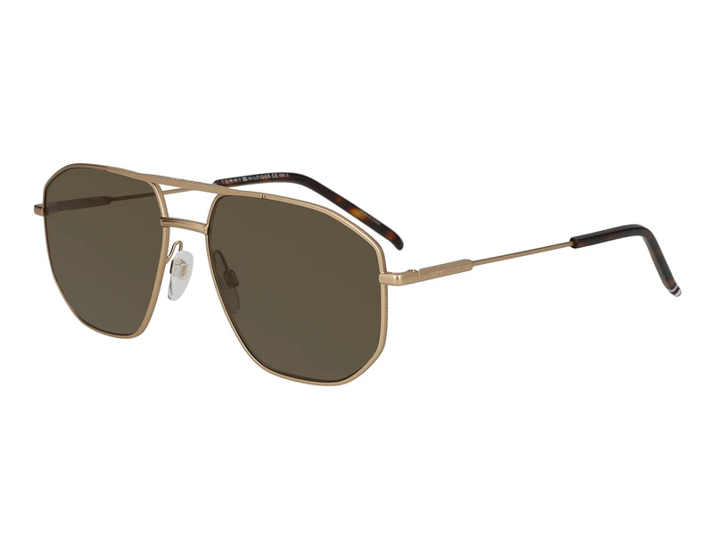 Tommy Hilfiger 1710/S Aviator Sunglasses - Semi Matte Gold/Green