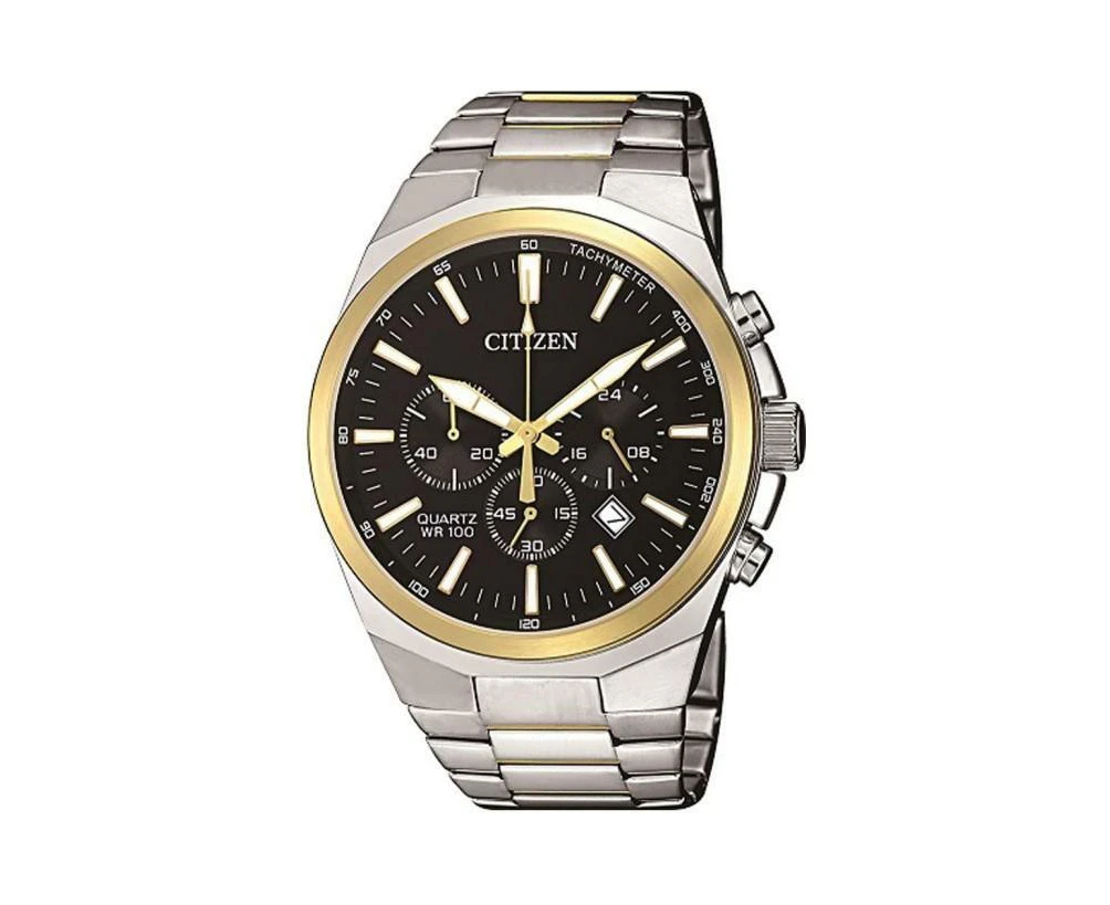 Citizen Mens Chronograph Black Dial Stainless Steel Watch (AN8174-58E)