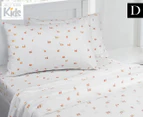 Jelly Bean Kids Bumble Printed Bed Sheet Set - White/Multi SB/DB