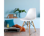 Artiss 4x Retro Replica Eames DSW Dining Chairs Office Chair Cafe Kitchen White