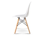 Artiss 2x Retro Replica Eames DSW Dining Chairs Cafe Chair Kitchen Beech White
