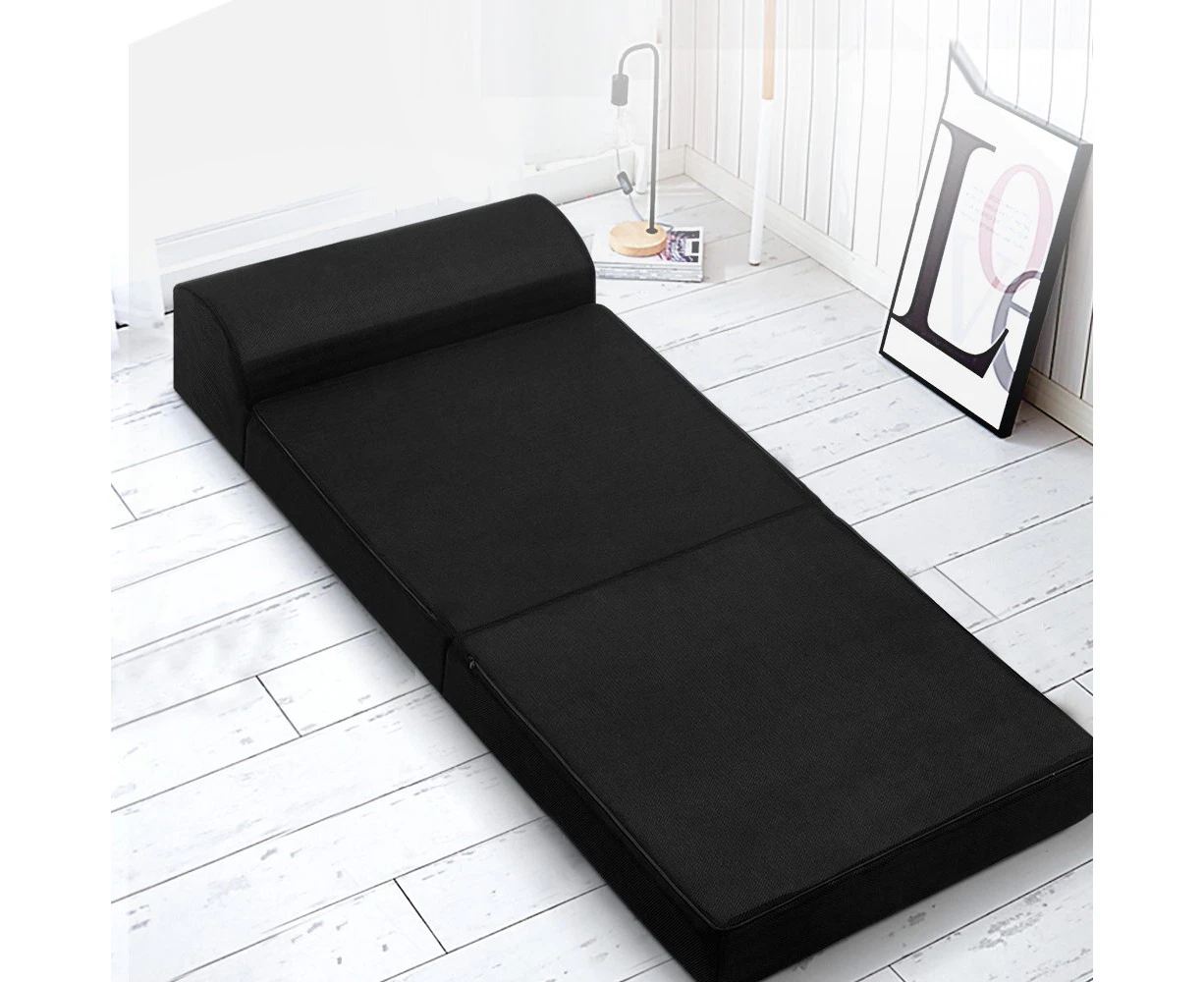 Giselle Bedding Foldable Mattress Folding Foam Bed Mat Black