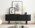 Lifely Kate Black Column TV Stand 160cm