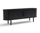 Lifely Kate Black Column TV Stand 160cm