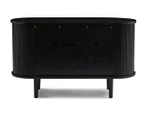 Lifely Kate Black Column Wooden Sideboard Table