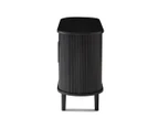 Lifely Kate Black Column Wooden Sideboard Table