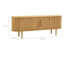 Lifely Kate Column TV Stand in Natural 160cm