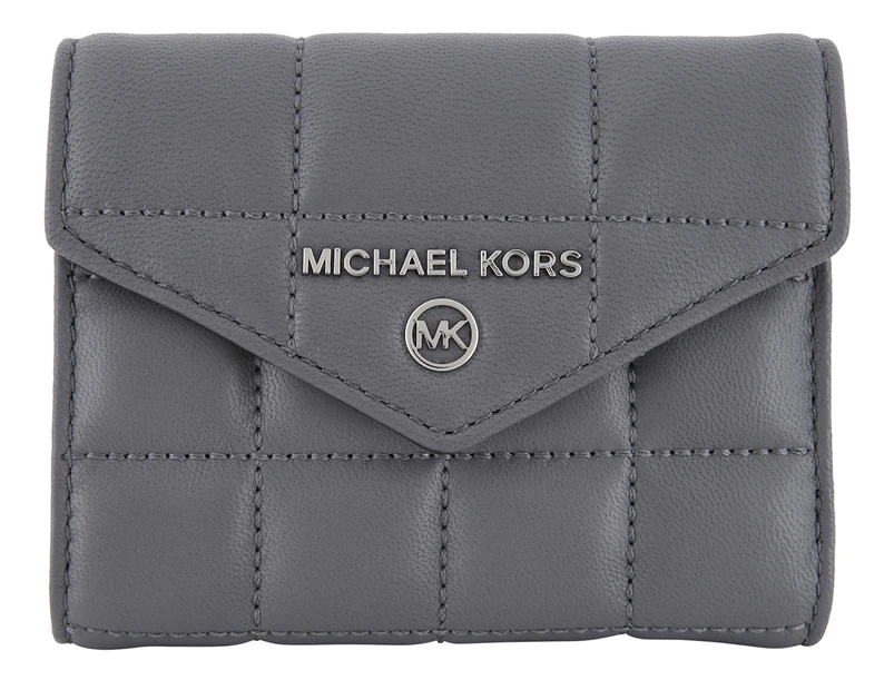 Michael Kors Jet Set Charm Envelope Trifold Leather Wallet - Heather Grey