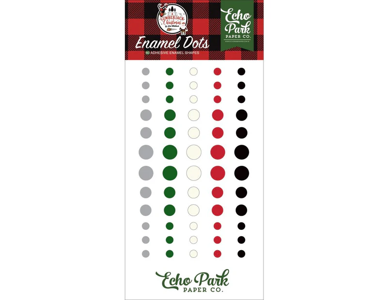 Echo Park Adhesive Enamel Dots 60 pack - A Lumberjack Christmas
