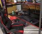 X Rocker Battlebunk Gaming High Sleeper Bed w/ Desk - Black/Red