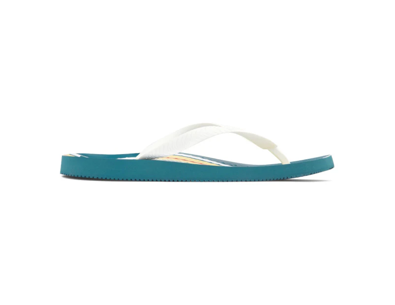 Vionic Men's Beach Manly Toe Post Sandal - Teal Stripe