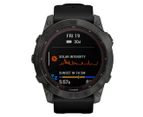 Garmin fenix 7X Sapphire Solar M/sport GPS Watch Carb/Grey DLC Titanium Blk Band - Carbon