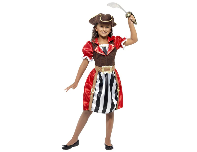 Pirate Captain Girls Fancy Dress Costume Girls