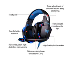 EACH 3.5mm Gaming Headset MIC LED Headphones G2000 for PC Laptop PS4 Xbox One