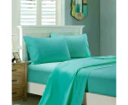 1000TC Ultra Soft Flat & Fitted Sheet  Set - Single/King Single/Double/Queen/King/Super King Size Bed - Teal