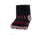 1 x Mens Explorer Copper Crew Socks Black / Grey Marle Nylon/Polyester - Black / Grey Marle