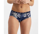 Bonds 2 Pairs Comfy Midi Briefs Womens Underwear Navy / Lilac 30K Cotton/Elastane - Navy Forest / Lilac (30K)