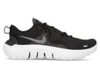 Nike Men's Flex Run 2021 Running Shoes - Black/White/Dark Smoke Grey 360º