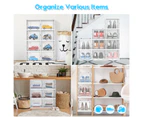 Advwin 12PCS Shoe Storage Box Aromatic Shoe Sneaker Box Clear Display Box Stackable Breathable Shoe Storage