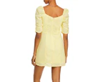 Aqua Women's Dresses Mini Dress - Color: Pastel Yellow
