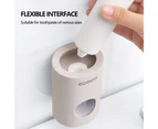 Automatic Bath Wall Mounted Toothpaste Dispenser Toothbrush Holder Stand