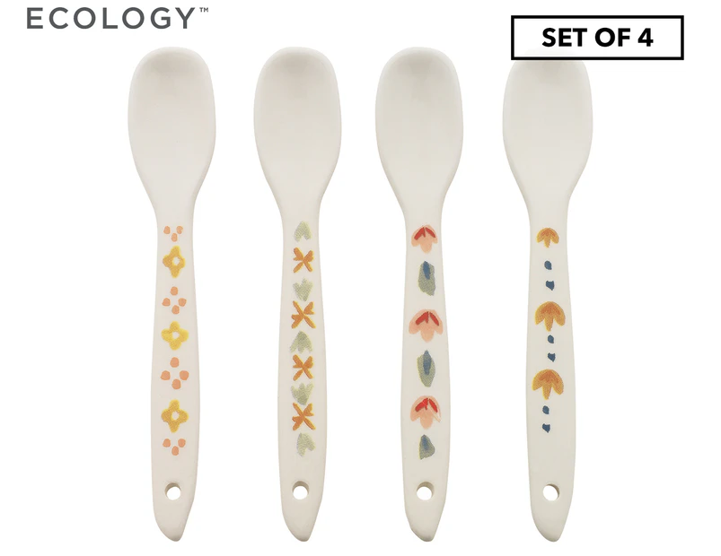 Set of 4 Ecology 14.5cm Clementine Spoons - Multi
