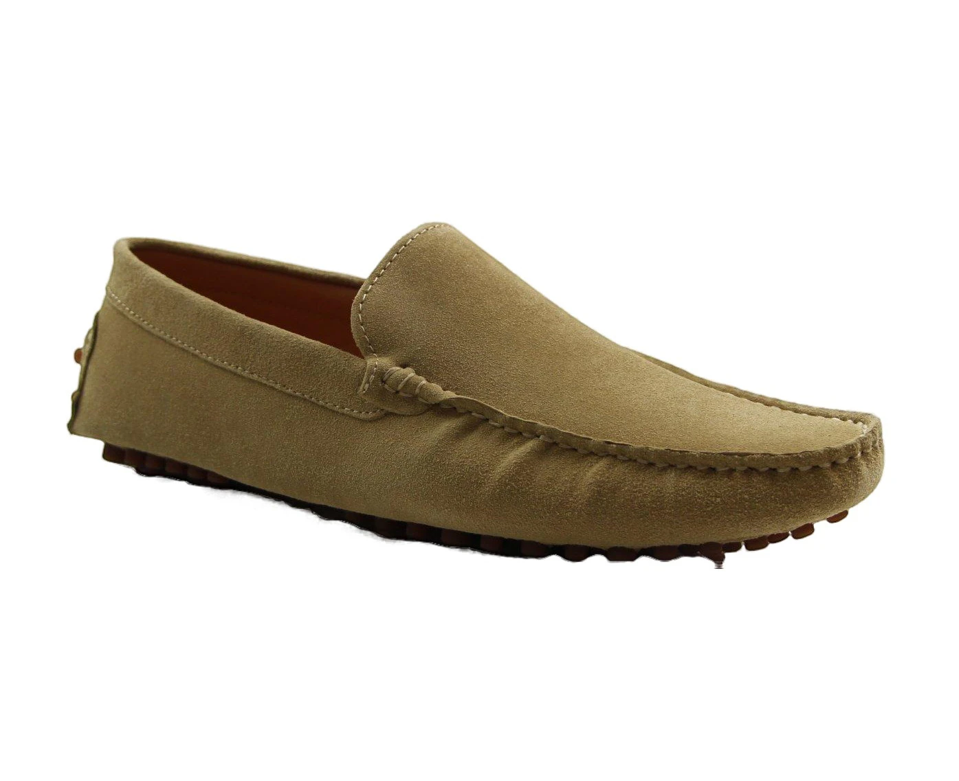 Mens Zasel Summer Slip On Camel Suede Boat Shoes Leather/Suede