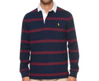 Polo Ralph Lauren Men's Long Sleeve Slim Fit Rugby Shirt - Navy/Wine
