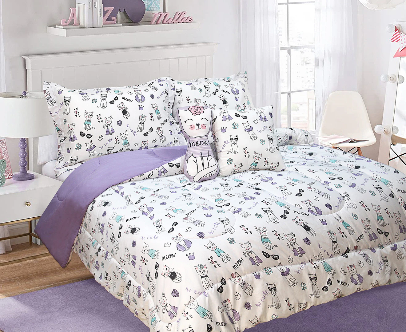 Ramesses 5-Piece Kids Comforter Set - Cat SB/DB