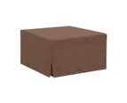 Foldlux Deluxe Folding Guest Bed  Ottoman with Luxurious Faux Leather cover - Windsor Brown