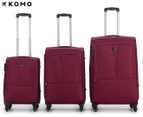 Komo Villa 3-Piece Luggage/Suitcase Set - Red