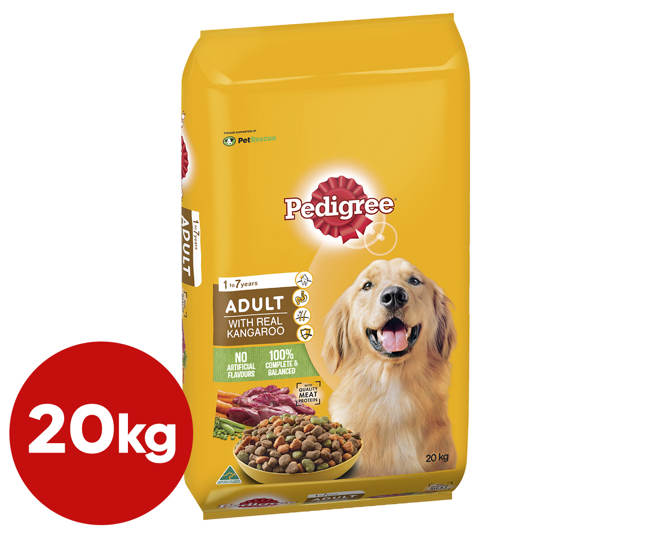 Pedigree dry store dog food 20kg