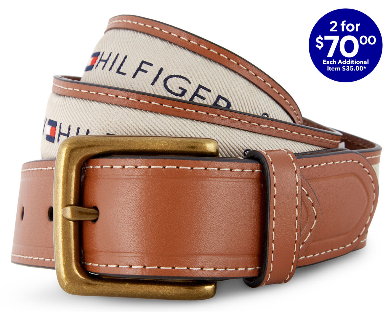 tommy hilfiger ribbon inlay belt